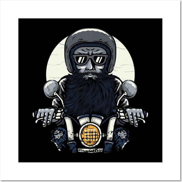 Old Biker Wall Art by quilimo